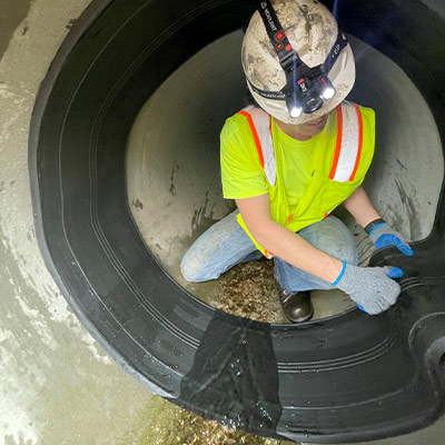 working out rubber excess bump