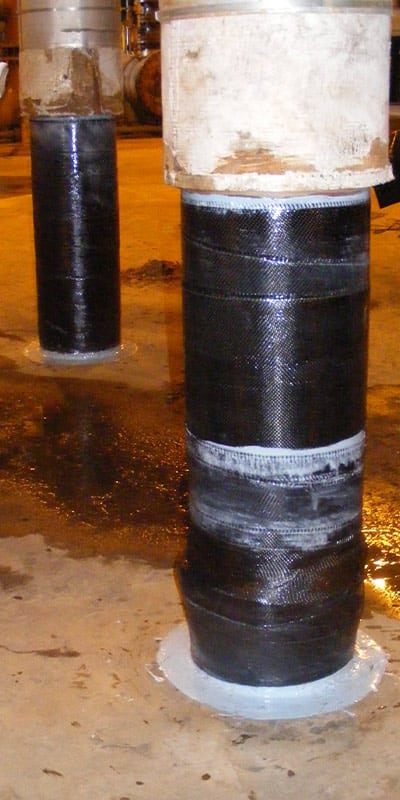pipe repair wrap application