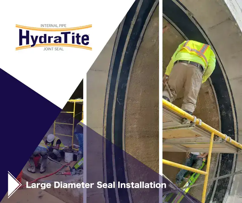 3d render of HydraWrap applied to the interior of a pipe as a repair, 'Applying HydraWrap To The Interior Of A 24 Inch Pipe'