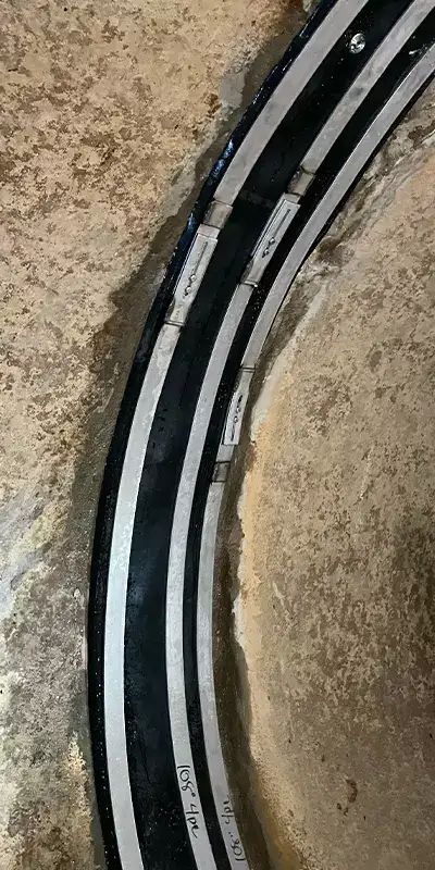 HydraTite installed with three retaining bands over a joint