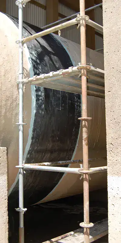 pipe repair wrap application