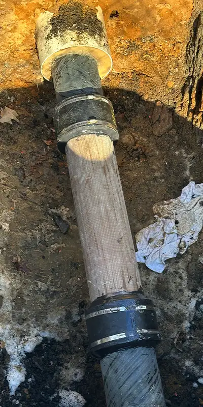 Three posts that have been damaged by weathering