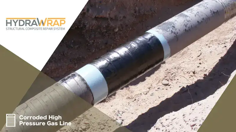 A field technician expanding a retaining band, 'Restoring A Century-Old Pipeline With HydraTite'
