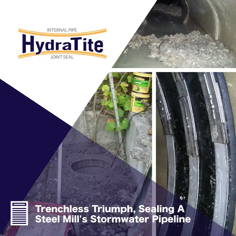 A field technician expanding a retaining band, 'Restoring A Century-Old Pipeline With HydraTite'