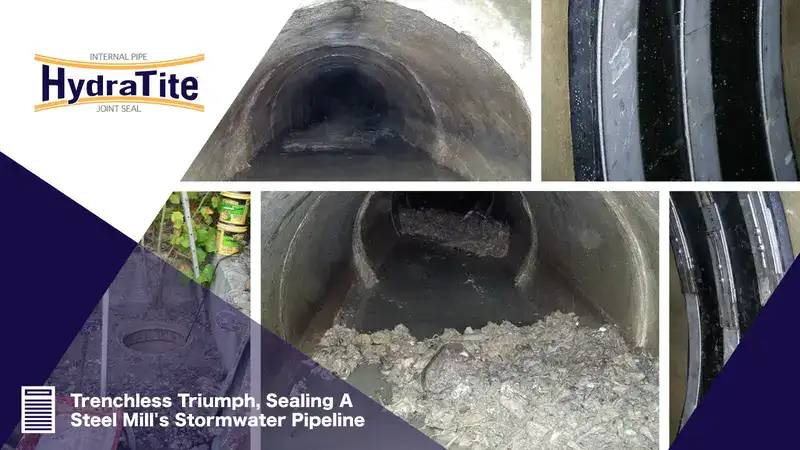 A field technician expanding a retaining band, 'Restoring A Century-Old Pipeline With HydraTite'