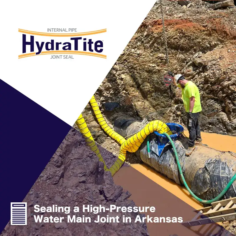 A 3d rendering of a HydraWrap weld repair on two pipes, 'Weld Repair, HydraWrap Clip'