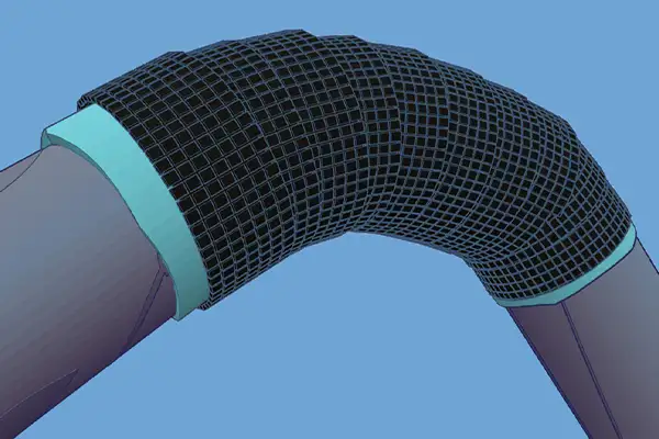 Elbow Pipe Wrapped In HydraWrap