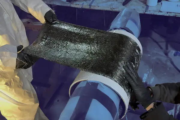 Applying HydraWrap To A Test Pipe