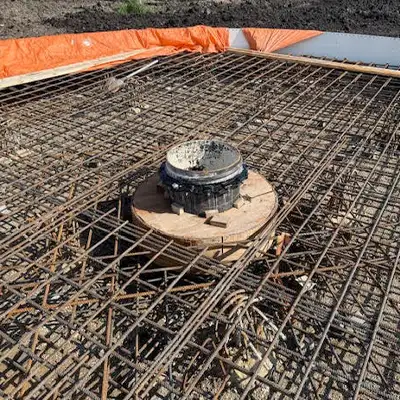 Small-Diameter-Pipe-Entrance2 Retaining bands loosely placed over a rubber seal