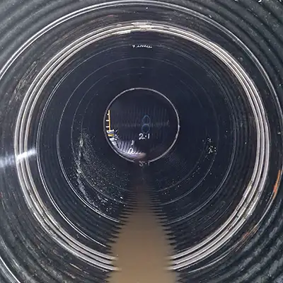 Retaining bands sitting at the invert of a pipe near the joints