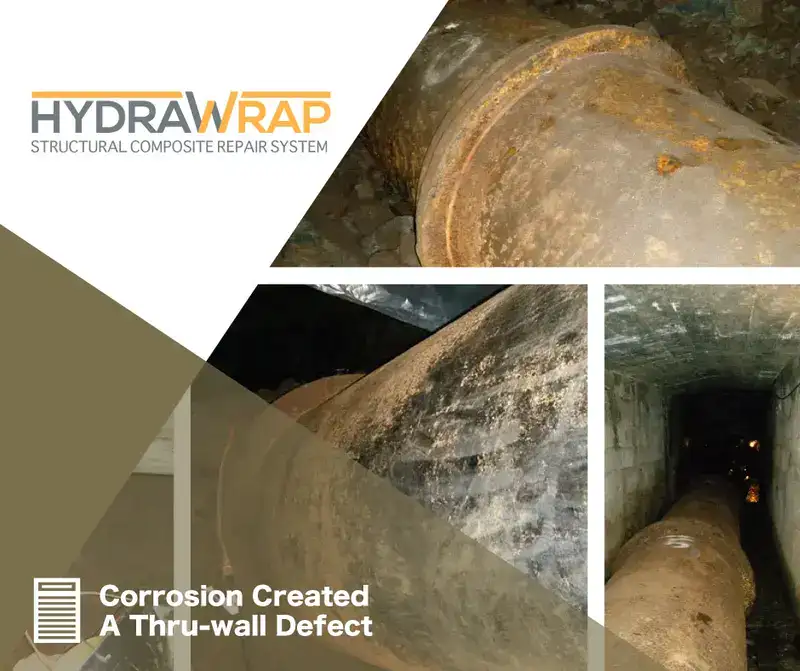 Carbon fiber fabric on a table being saturated with wet out resin, 'HydraWrap, The Repair That Saves Time & Money'