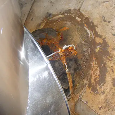 Three posts that have been damaged by weathering