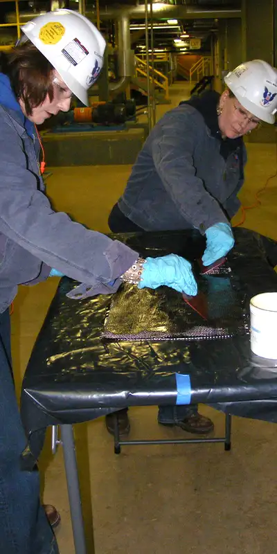 Three posts that have been damaged by weathering