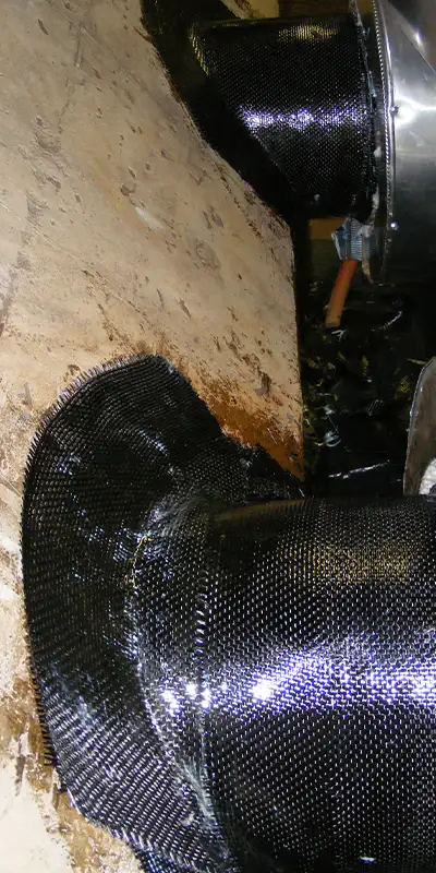 Three posts that have been damaged by weathering