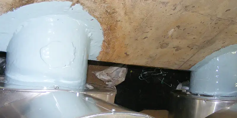 Three posts that have been damaged by weathering