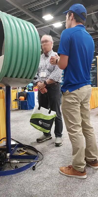 Caleb explaining how HydraTite seals stop leaks