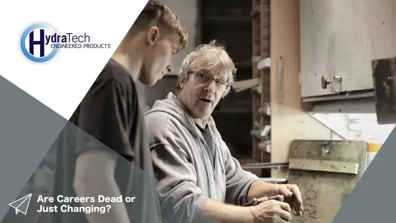 Two people working on something, 'Are Careers Dead or Just Changing?'