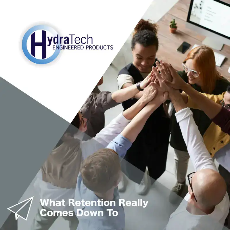 People in a group with their hands together, 'What Retention Really Comes Down To'