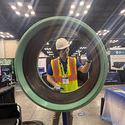 HydraTite being installed in a demo pipe