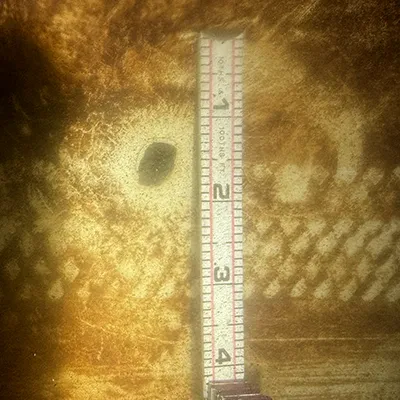 A Measuring A Defect In A Raw Water Line