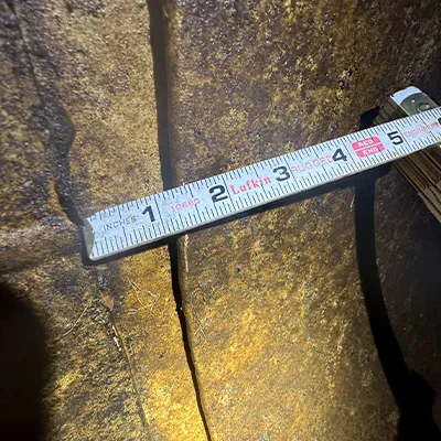 Measuring A Pipe Joint's Separation
