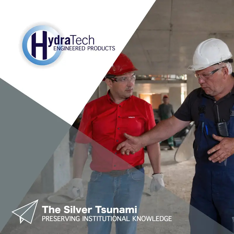 Two People Wearing Hard Hats Talking, 'The Silver Tsunami'3 Two people wearing hard hats talking