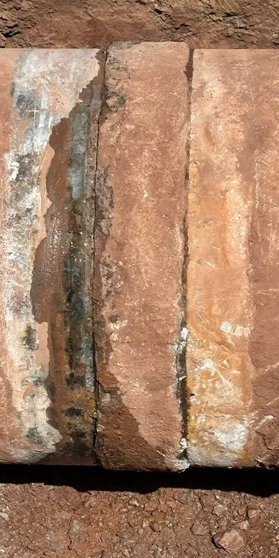 External pipe joint that has become compromised