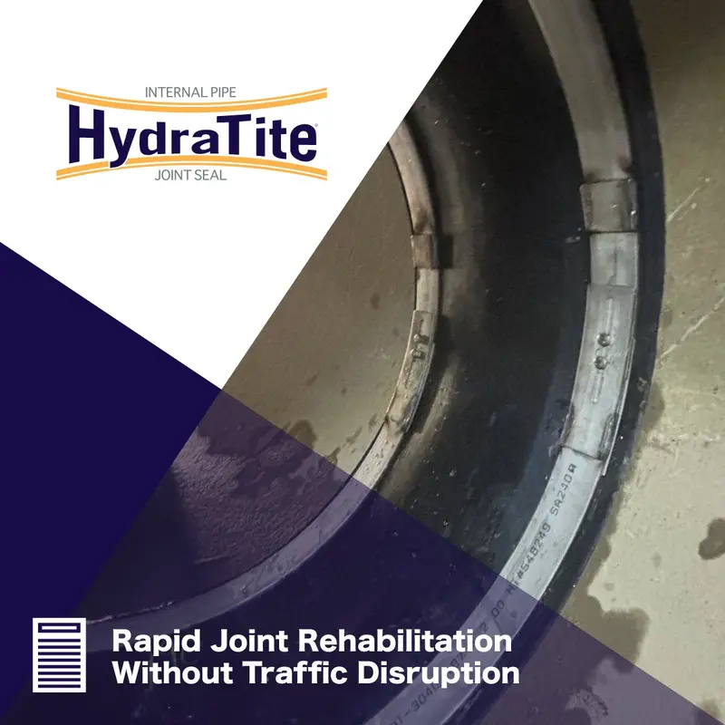 HydraTite seal installated over a joint, instagram Social media post about a HydraTite installation