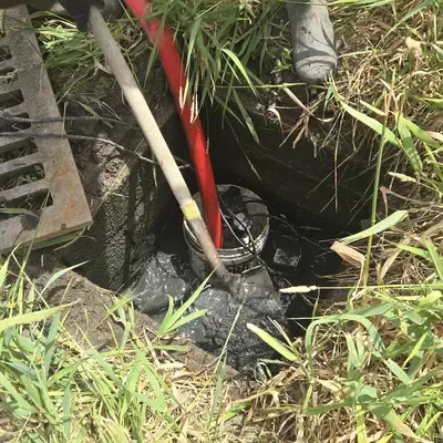 Jetter Vac Cleaning Out A Culvert2 A culvert being cleaned out with a jetter vac
